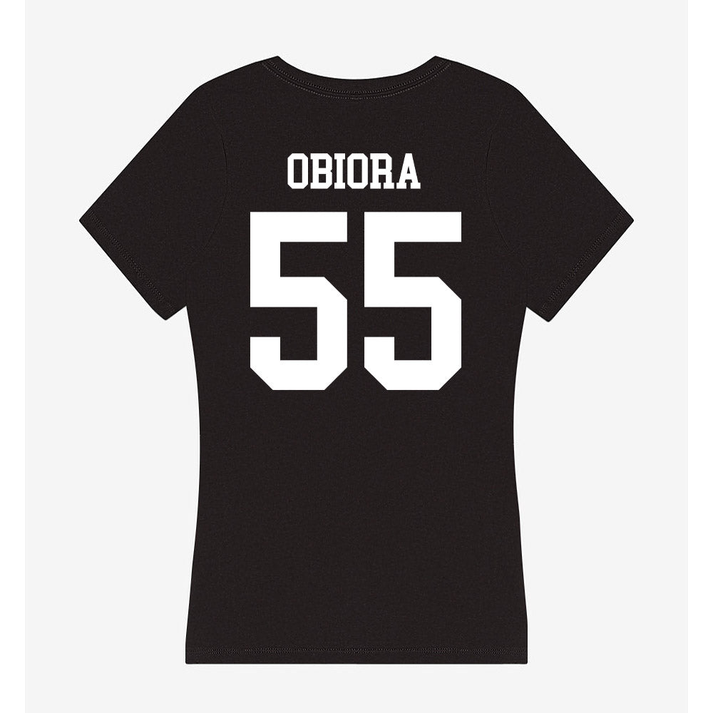 NSU - NCAA Men's Basketball : Tobi Obiora - Women's V-Neck T-Shirt-1