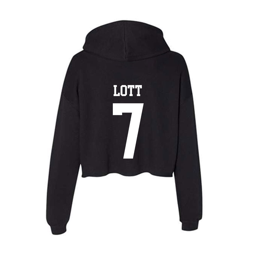 NSU - NCAA Baseball : Collin Lott - Women's Crop Fleece Hoodie-1