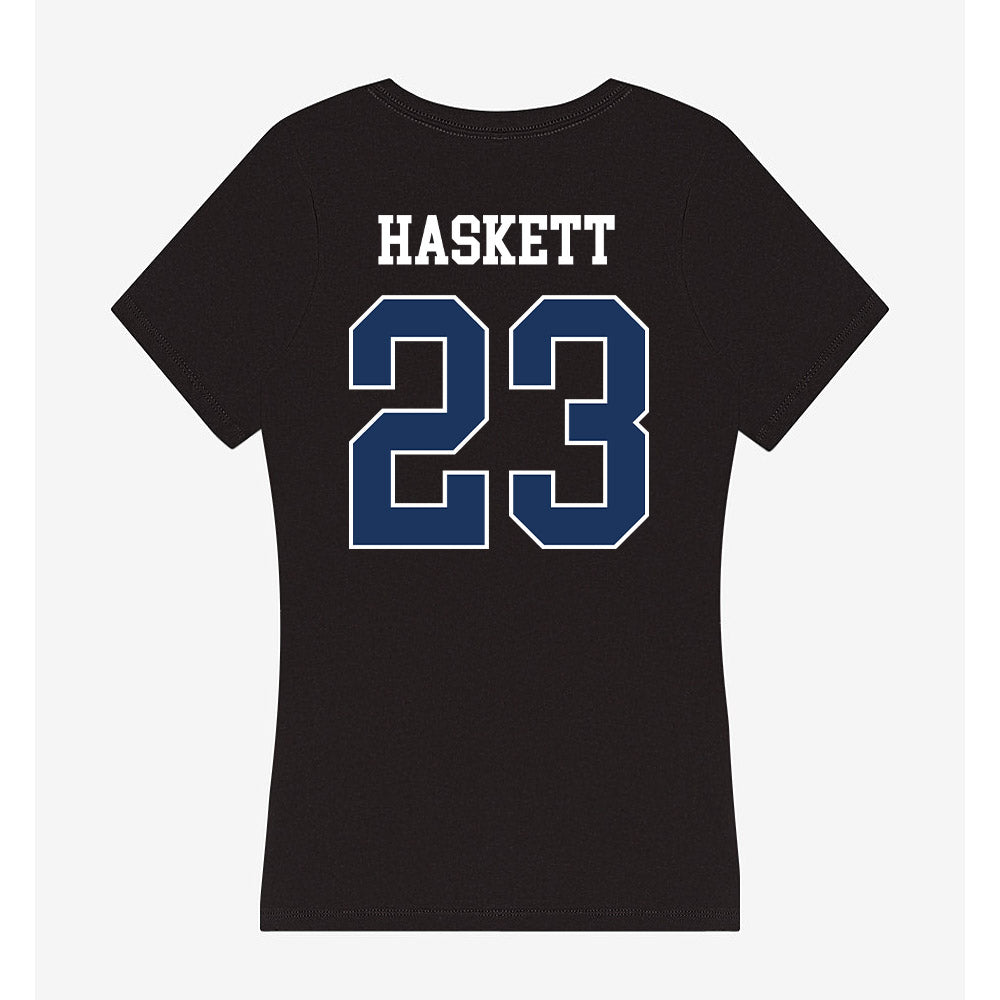 Monmouth - NCAA Football : Amir Haskett - Women's V-Neck T-Shirt-1