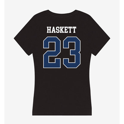 Monmouth - NCAA Football : Amir Haskett - Women's V-Neck T-Shirt-1