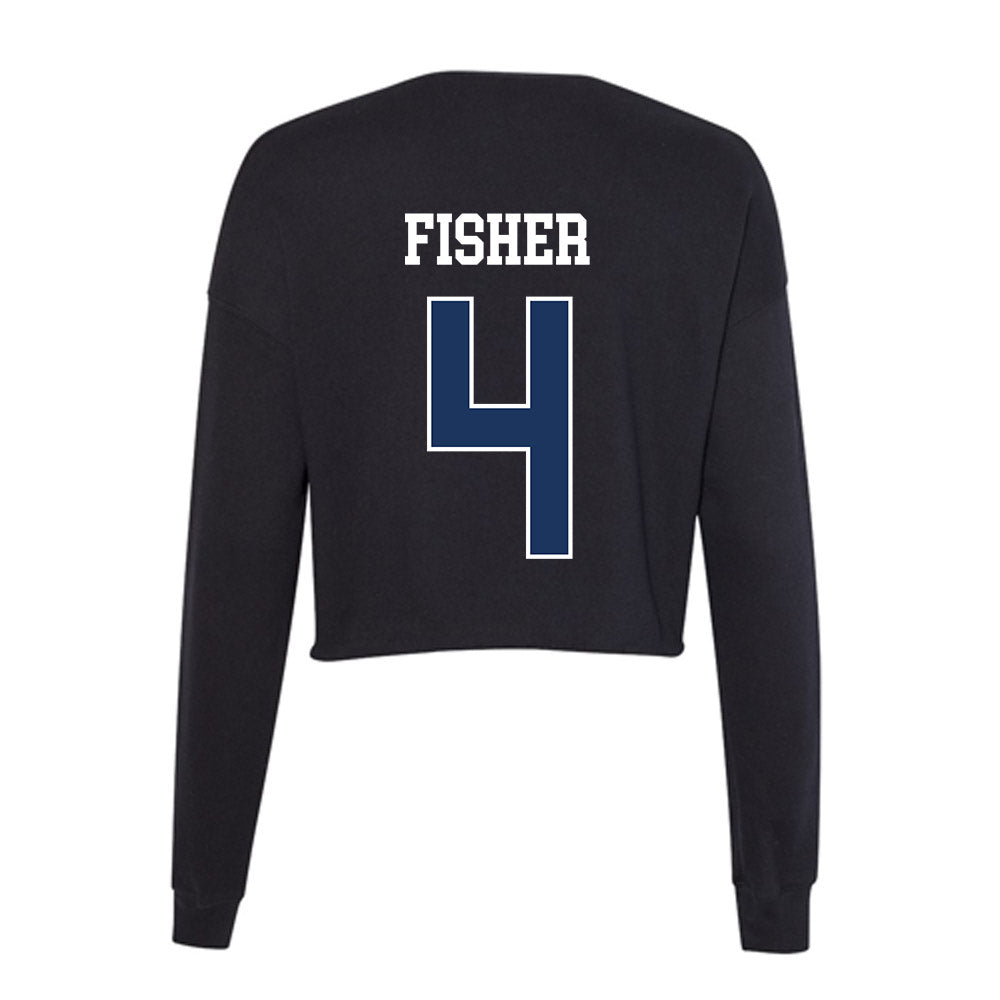 Monmouth - NCAA Men's Lacrosse : Ethan Fisher - Women's Cropped Crew Fleece-1