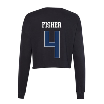Monmouth - NCAA Men's Lacrosse : Ethan Fisher - Women's Cropped Crew Fleece-1