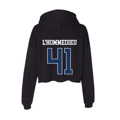Monmouth - NCAA Men's Lacrosse : Benjamin L'Hommedieu - Women's Crop Fleece Hoodie-1