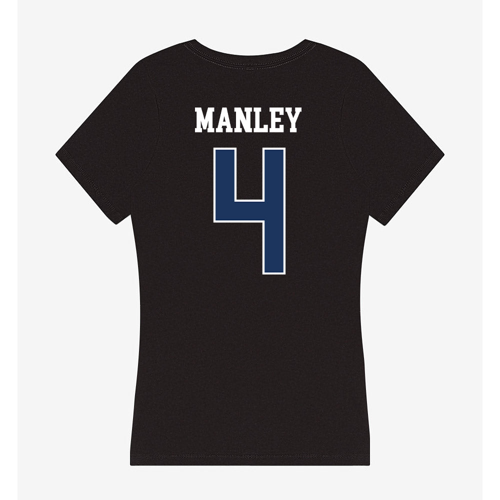 Monmouth - NCAA Women's Soccer : Emma Manley - Women's V-Neck T-Shirt-1