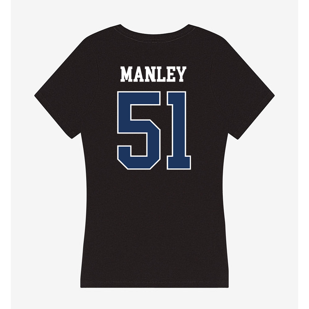 Monmouth - NCAA Men's Lacrosse : Tommy Manley - Women's V-Neck T-Shirt-1
