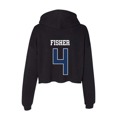 Monmouth - NCAA Men's Lacrosse : Ethan Fisher - Women's Crop Fleece Hoodie-1