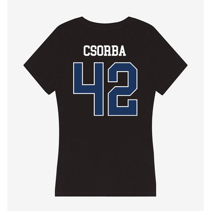 Monmouth - NCAA Men's Lacrosse : James Csorba - Women's V-Neck T-Shirt-1