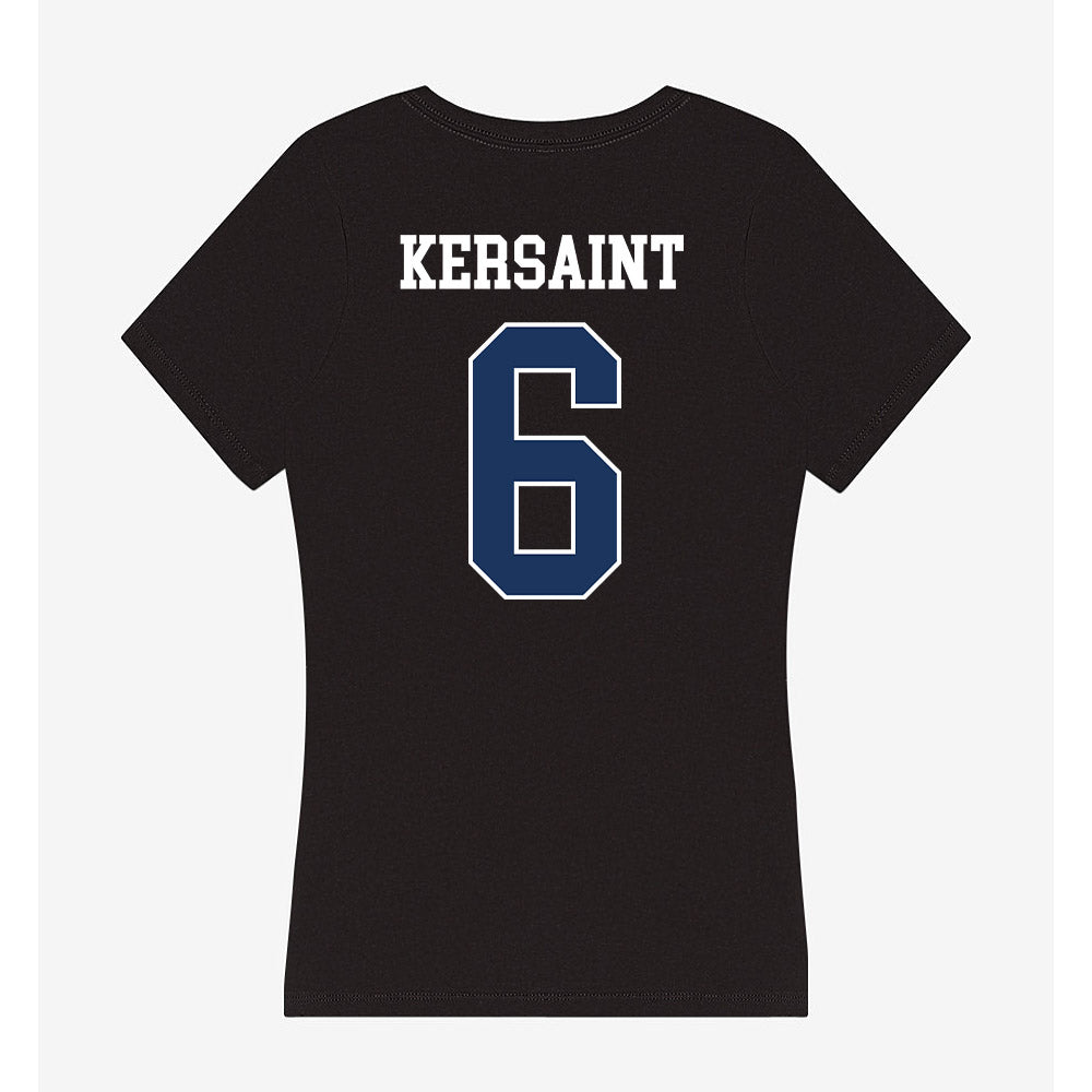 Monmouth - NCAA Women's Basketball : Kathy Kersaint - Women's V-Neck T-Shirt-1