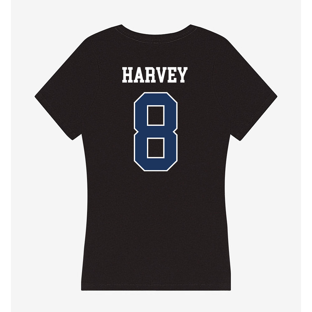 Monmouth - NCAA Men's Basketball : OMarion Harvey - Women's V-Neck T-Shirt-1