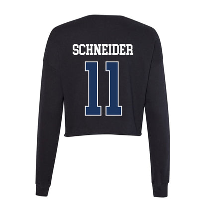 Monmouth - NCAA Men's Lacrosse : Matt Schneider - Women's Cropped Crew Fleece-1