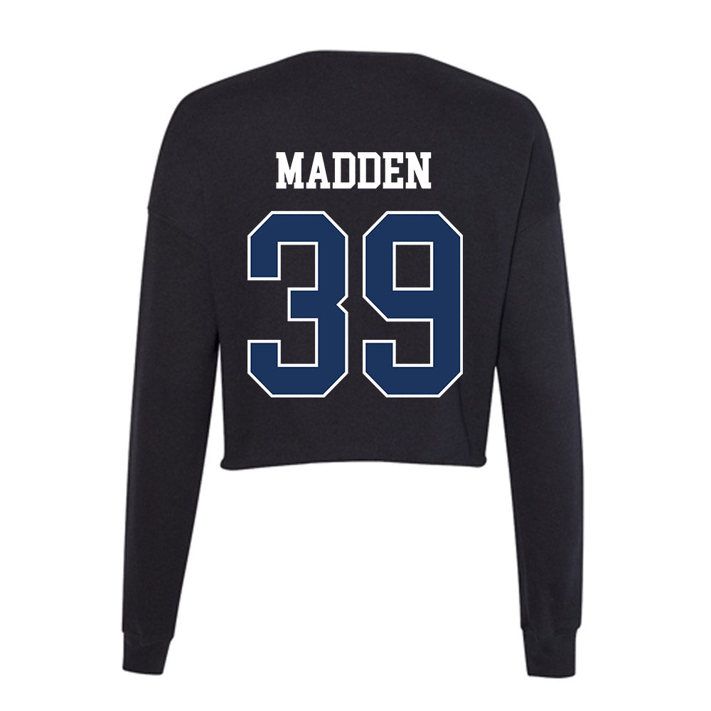 Monmouth - NCAA Men's Lacrosse : William Madden - Women's Cropped Crew Fleece-1