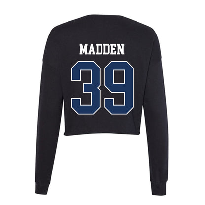Monmouth - NCAA Men's Lacrosse : William Madden - Women's Cropped Crew Fleece-1