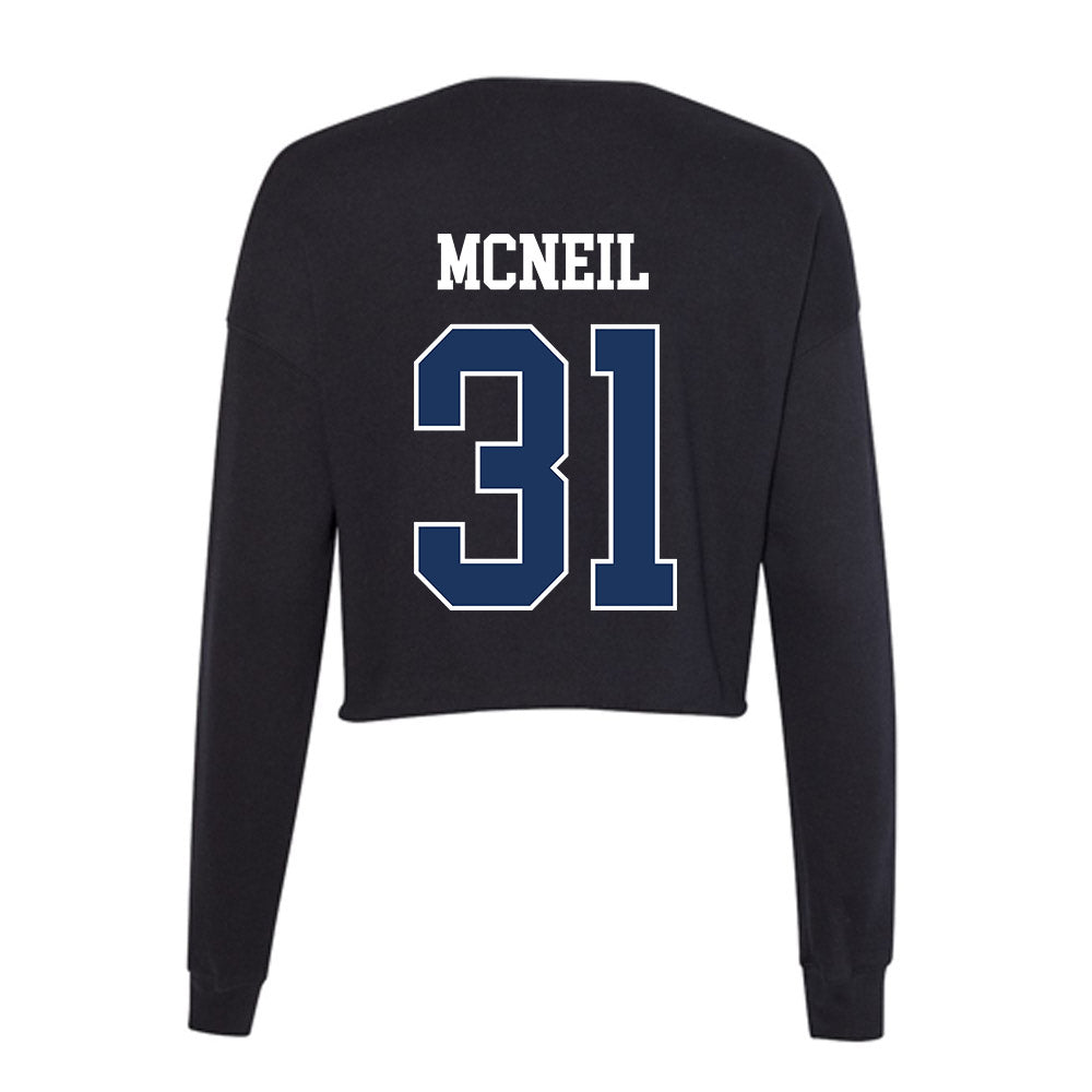 Monmouth - NCAA Football : Amori McNeil - Women's Cropped Crew Fleece-1