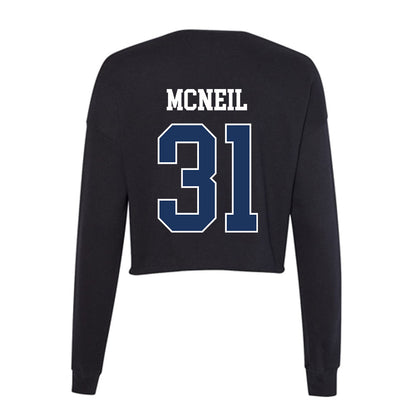 Monmouth - NCAA Football : Amori McNeil - Women's Cropped Crew Fleece-1