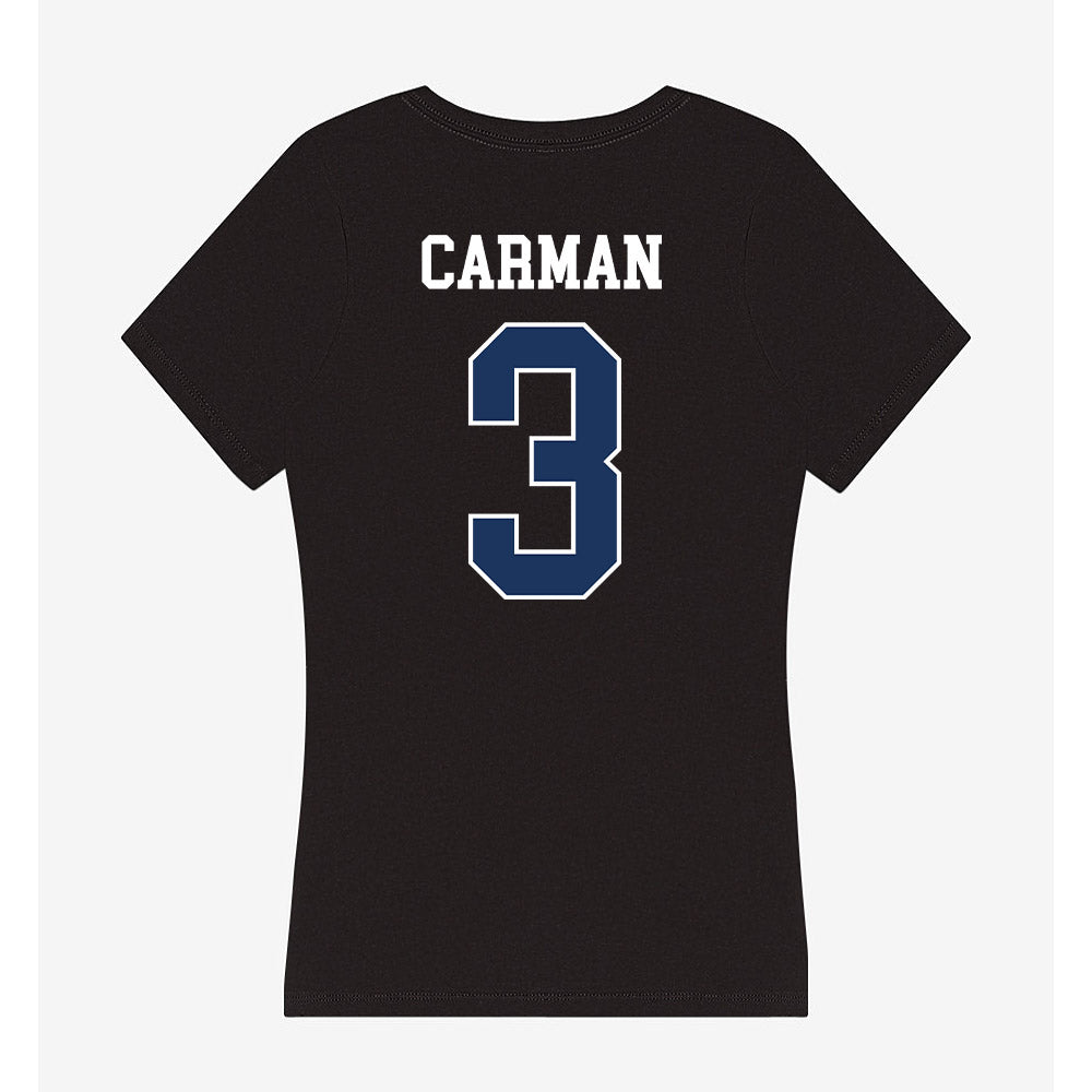 Monmouth - NCAA Women's Basketball : Tessa Carman - Women's V-Neck T-Shirt-1