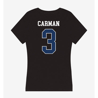 Monmouth - NCAA Women's Basketball : Tessa Carman - Women's V-Neck T-Shirt-1