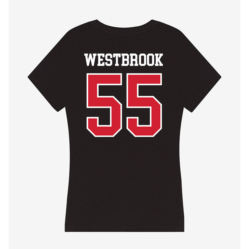 Fresno State - NCAA Softball : Tiara Westbrook - Women's V-Neck T-Shirt-1