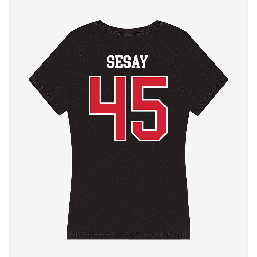 Fresno State - NCAA Football : Zephaniah Sesay - Women's V-Neck T-Shirt-1