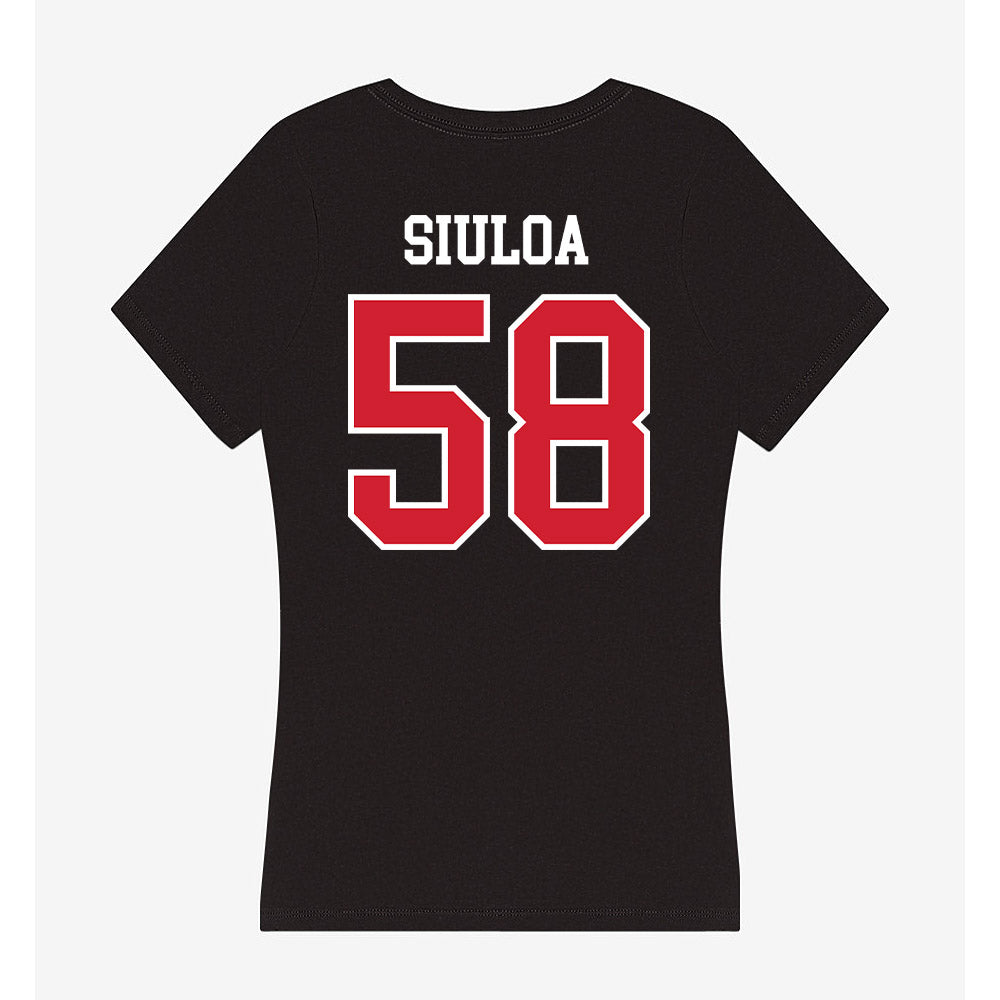 Fresno State - NCAA Football : Efren Siuloa - Women's V-Neck T-Shirt-1
