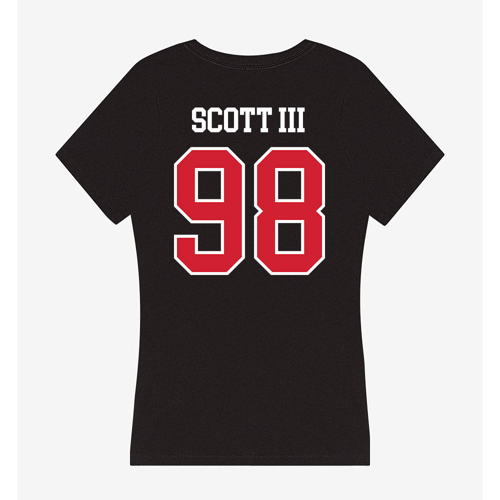 Fresno State - NCAA Football : Steven Scott III - Women's V-Neck T-Shirt-1