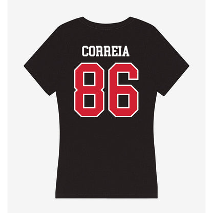 Fresno State - NCAA Football : Gavin Correia - Women's V-Neck T-Shirt-1
