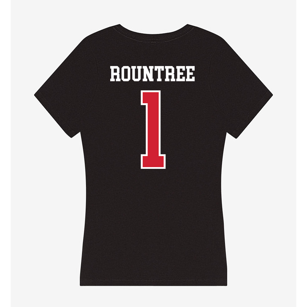 Fresno State - NCAA Softball : Nadia Rountree - Women's V-Neck T-Shirt-1