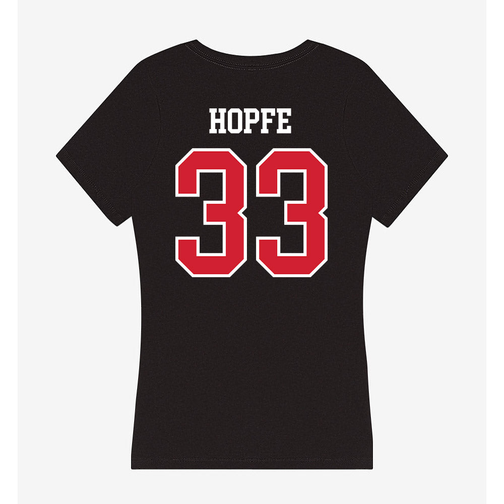 Fresno State - NCAA Baseball : Tommy Hopfe - Women's V-Neck T-Shirt-1