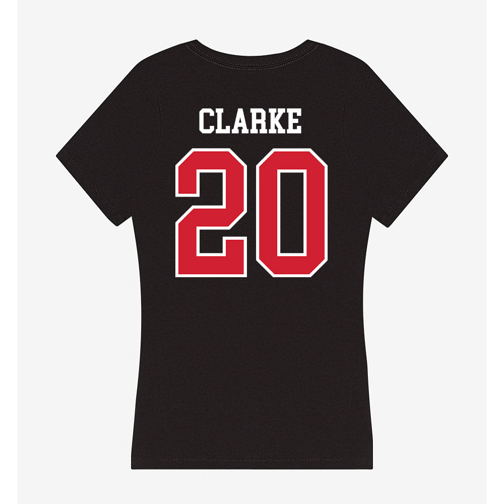 Fresno State - NCAA Women's Basketball : Indiya Clarke - Women's V-Neck T-Shirt-1