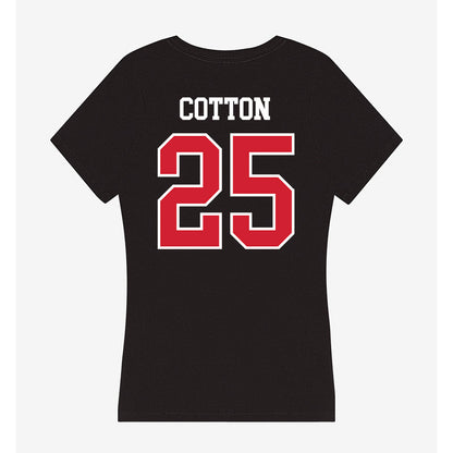 Fresno State - NCAA Football : Keynan Cotton - Women's V-Neck T-Shirt-1