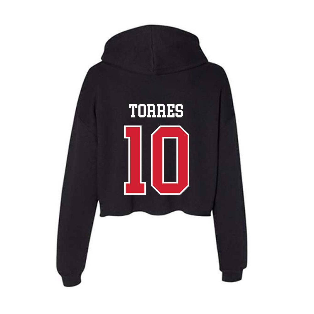 Fresno State - NCAA Women's Soccer : Daisy Torres - Women's Crop Fleece Hooded Sweatshirt-1