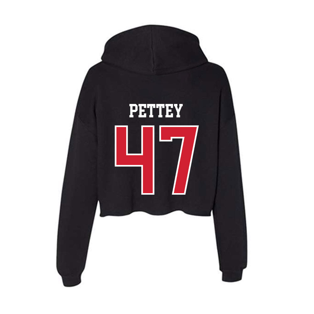 Fresno State - NCAA Softball : Makenna Pettey - Women's Crop Fleece Hoodie-1