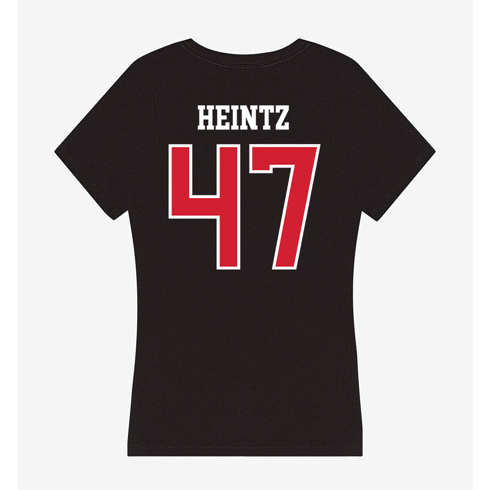 Fresno State - NCAA Baseball : Parker Heintz - Women's V-Neck T-Shirt-1
