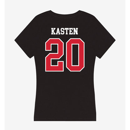 Fresno State - NCAA Baseball : John Kasten - Women's V-Neck T-Shirt-1