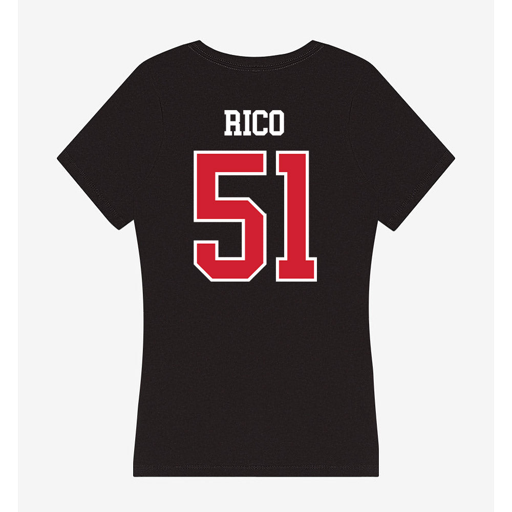 Fresno State - NCAA Baseball : Erik Rico - Women's V-Neck T-Shirt-1
