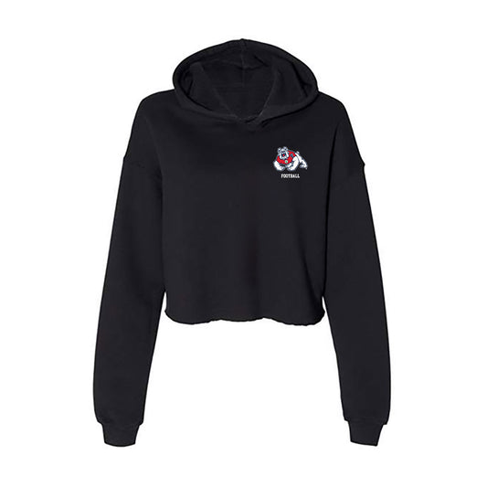 Fresno State - NCAA Football : Xavier Owens - Women's Crop Fleece Hooded Sweatshirt-0