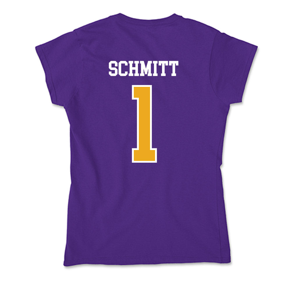 Northern Iowa - NCAA Men's Basketball : Cael Schmitt - Soft Style Women’s T-Shirt-1