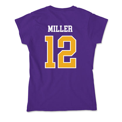Northern Iowa - NCAA Men's Basketball : Charlie Miller - Soft Style Women’s T-Shirt-1