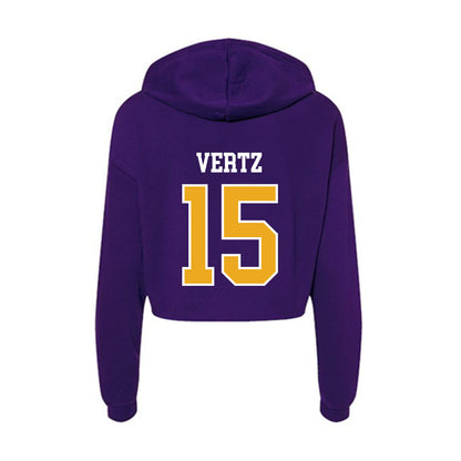 Northern Iowa - NCAA Softball : Morgan Vertz - Women's Crop Fleece Hoodie-1