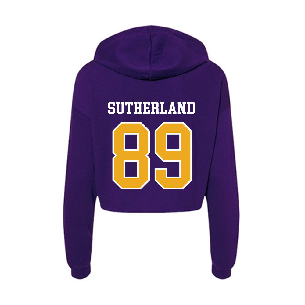 Northern Iowa - NCAA Football : Parker Sutherland - Women's Crop Fleece Hoodie-1