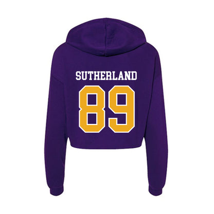 Northern Iowa - NCAA Football : Parker Sutherland - Women's Crop Fleece Hoodie-1