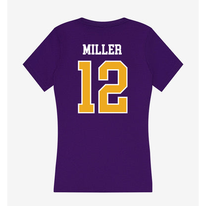 Northern Iowa - NCAA Men's Basketball : Charlie Miller - Women's V-Neck T-Shirt-1