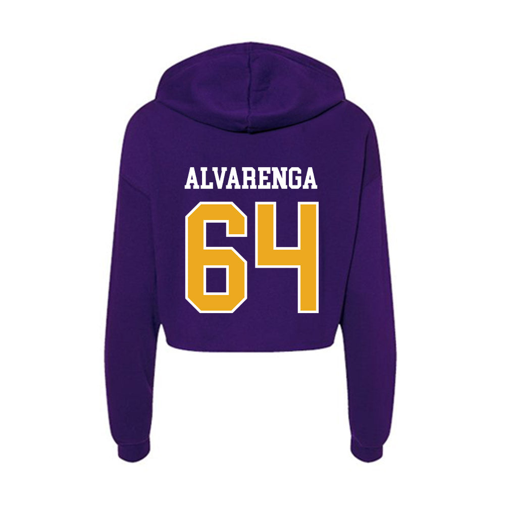 Northern Iowa - NCAA Football : Rico Alvarenga - Women's Crop Fleece Hooded Sweatshirt-1
