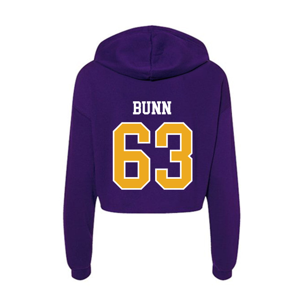 Northern Iowa - NCAA Football : Henry Bunn - Women's Crop Fleece Hoodie-1