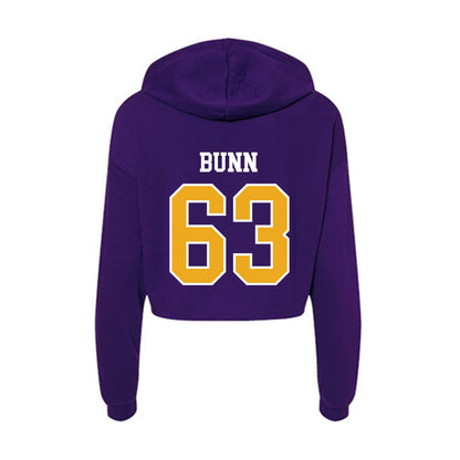 Northern Iowa - NCAA Football : Henry Bunn - Women's Crop Fleece Hoodie-1