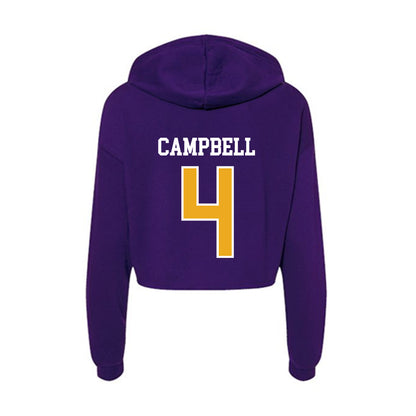Northern Iowa - NCAA Men's Basketball : Trey Campbell - Women's Crop Fleece Hoodie-1