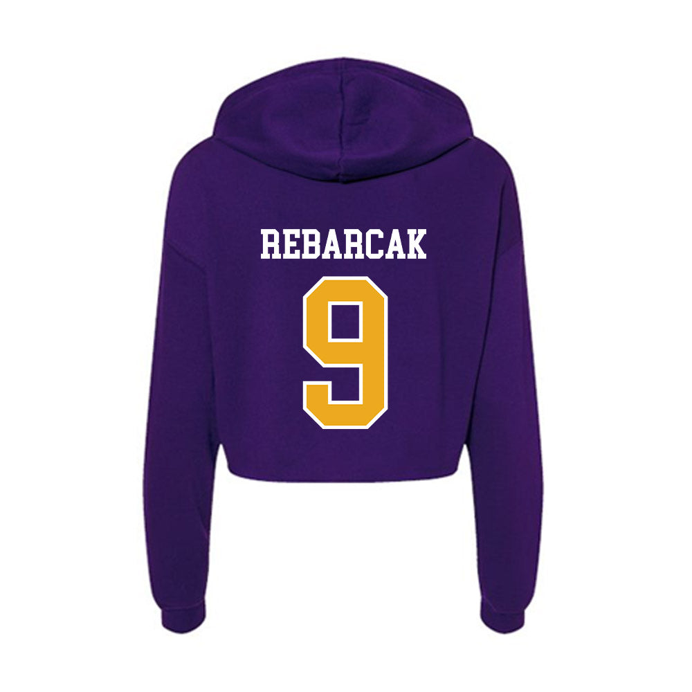 Northern Iowa - NCAA Football : Kaz Rebarcak - Women's Crop Fleece Hoodie-1