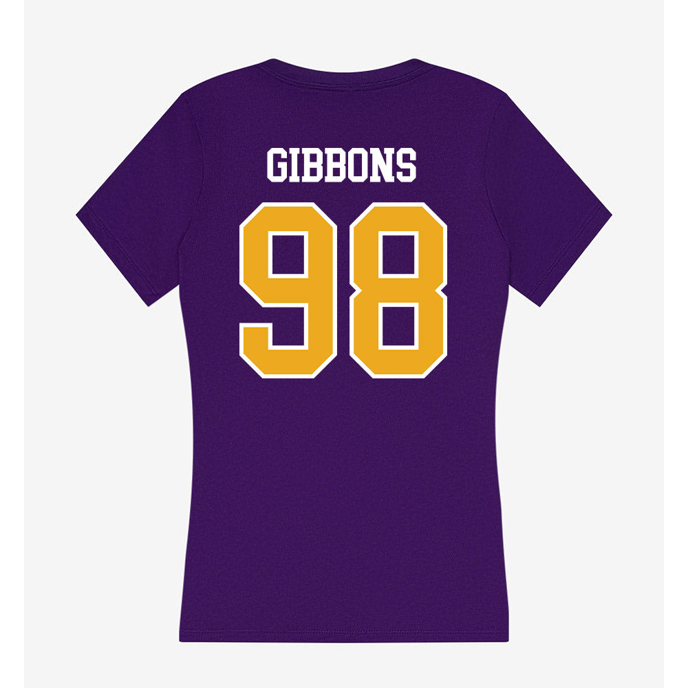 Northern Iowa - NCAA Football : Kolby Gibbons - Women's V-Neck T-Shirt-1