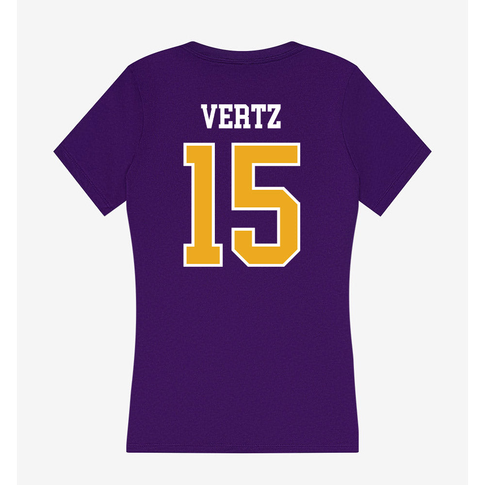 Northern Iowa - NCAA Softball : Morgan Vertz - Women's V-Neck T-Shirt-1