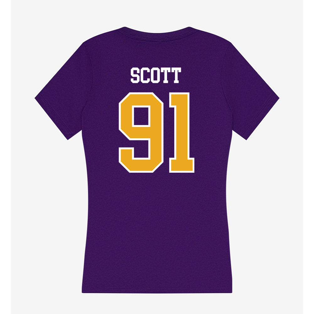 Northern Iowa - NCAA Football : Jimmy Scott - Women's V-Neck T-Shirt-1