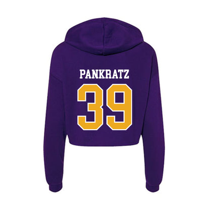 Northern Iowa - NCAA Football : Blake Pankratz - Women's Crop Fleece Hooded Sweatshirt-1